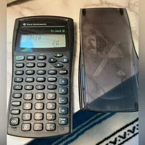TI 36 X II Calculator Texas Instruments Black with Case/Cover